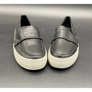 J/Slides NYC black and white leather loafers size 8.5